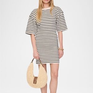 ANINE BING Mona Stripe T-Shirt Dress